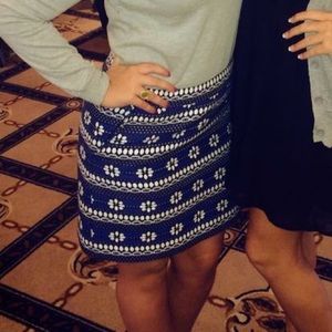 J. Crew Embroidered Mini Skirt